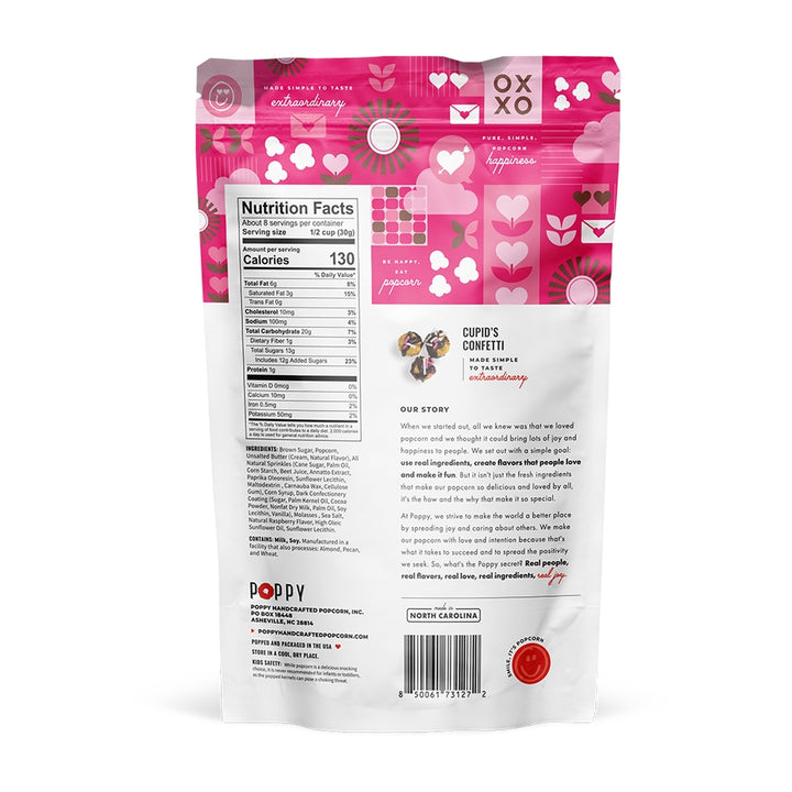 Poppy Handcrafted Popcorn | Cupid's Confetti - 8.5oz