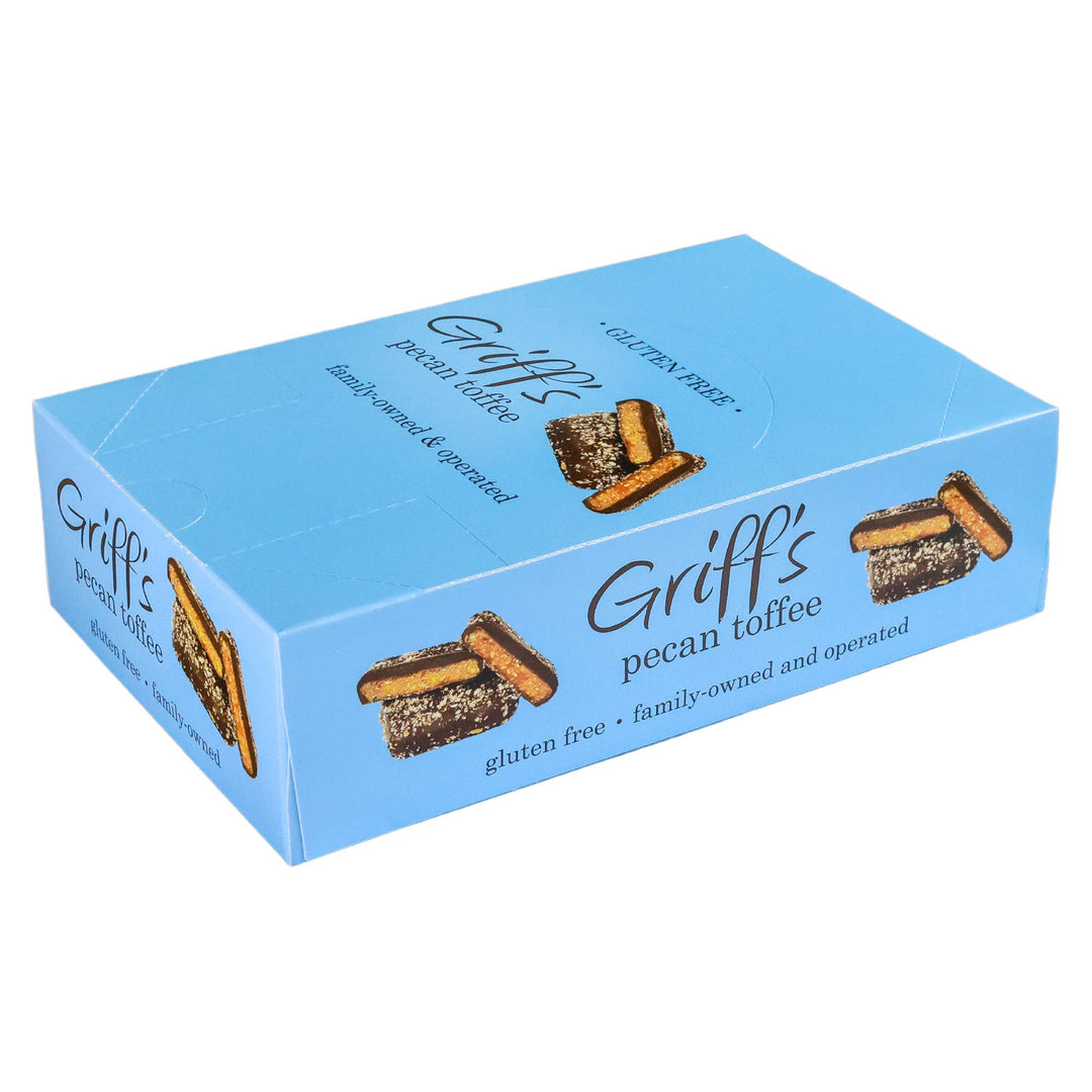 Griff's Pecan Toffee Dark Chocolate Toffee | 1oz Candy & Chocolate Griff's Toffee Paper Skyscraper Gift Shop Charlotte
