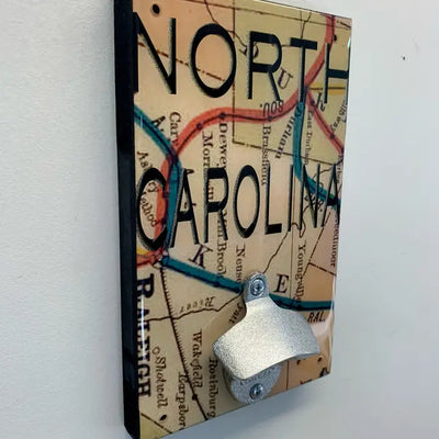 North Carolina Map | Bottle Opener  Sweet Art Attack  Paper Skyscraper Gift Shop Charlotte