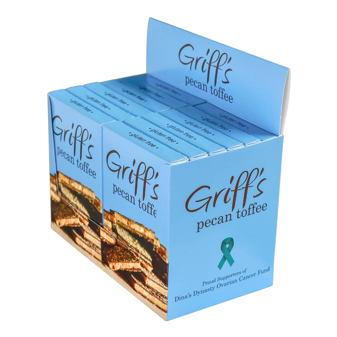 Griff's Pecan Toffee - 2oz Dark Chocolate Toffee Candy Griff's Toffee Paper Skyscraper Gift Shop Charlotte