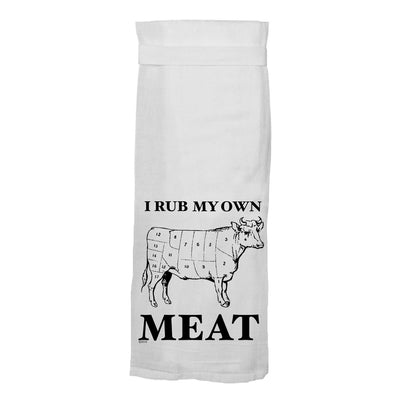 I Rub My Own Meat KITCHEN TOWEL  Twisted Wares  Paper Skyscraper Gift Shop Charlotte