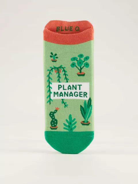Plant Manager Sneaker Socks | L/Xl Socks Blue Q  Paper Skyscraper Gift Shop Charlotte