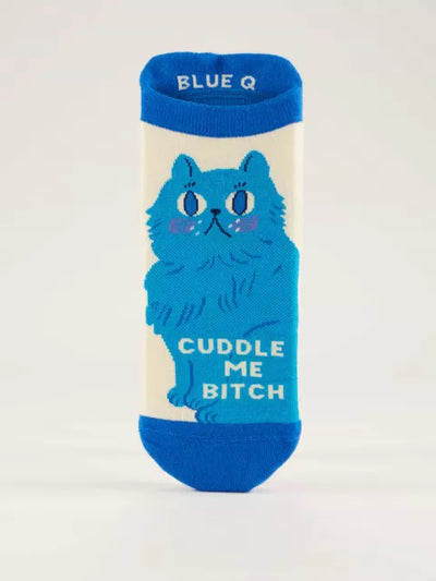 Cuddle Me Sneaker Socks | L/Xl Socks Blue Q  Paper Skyscraper Gift Shop Charlotte