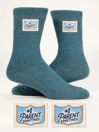 #1 Parent Tag Socks | S/M Socks Blue Q  Paper Skyscraper Gift Shop Charlotte