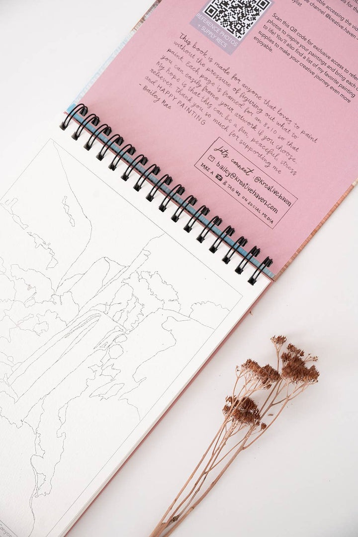 National Parks Watercoloring Book-Outlines w/Video Tutorials