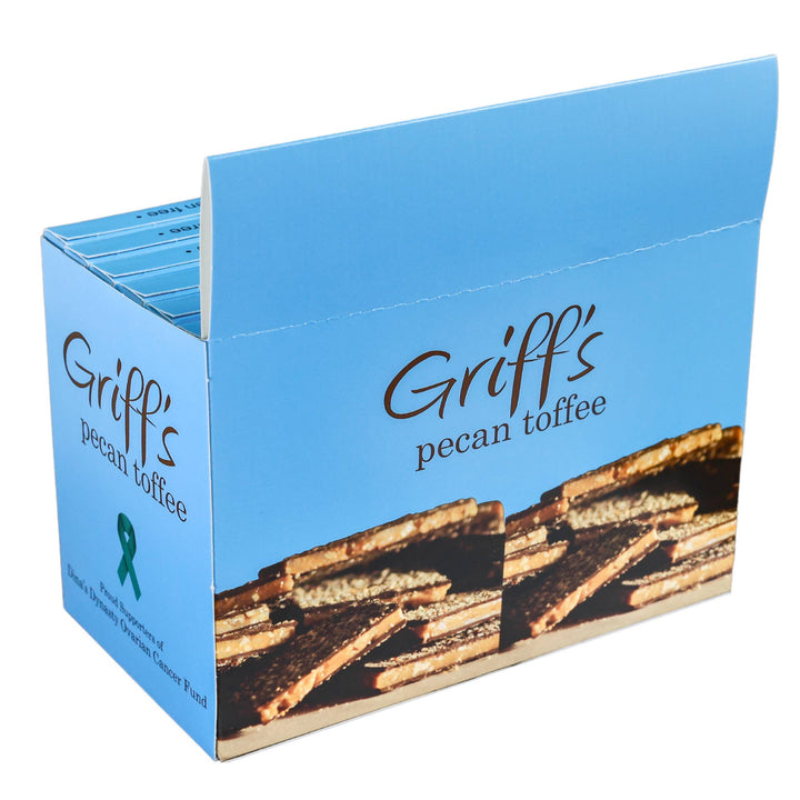 Griff's Pecan Toffee - 2oz Dark Chocolate Toffee Candy Griff's Toffee Paper Skyscraper Gift Shop Charlotte