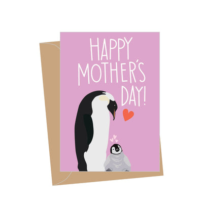 Mini Mother's Day Penguin Mom, Folded Enclosure Cards Cards Apartment 2 Cards  Paper Skyscraper Gift Shop Charlotte