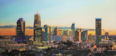 Fourth Ward Sunset Print by David French prints David French  Paper Skyscraper Gift Shop Charlotte