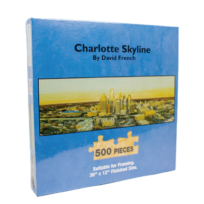 500 Piece Jigsaw Puzzle | Charlotte Skyline Jigsaw Puzzles Heritage Puzzle  Paper Skyscraper Gift Shop Charlotte