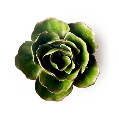 Green Ceramic Ranunculus Flower with Keyhole | Chive Home Decor CHIVE  Paper Skyscraper Gift Shop Charlotte