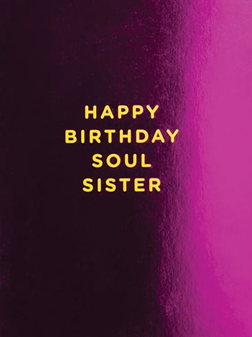SOUL SISTER | Birthday Card Cards Calypso  Paper Skyscraper Gift Shop Charlotte