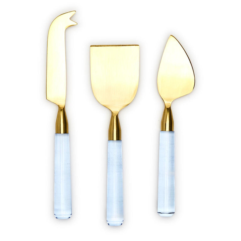 Blue Skies Set of Three Cheese Knives Kitchen Two&