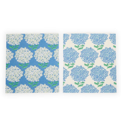 Hydrangea Multipurpose Biodegradable Kitchen Cloth Dishcloths Two's Company  Paper Skyscraper Gift Shop Charlotte