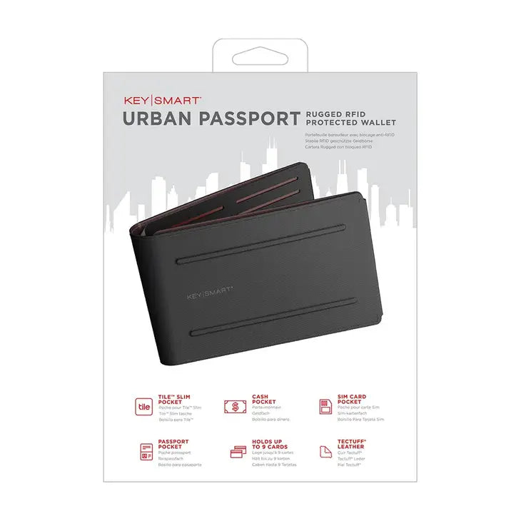 Urban Union Passport Wallet | Grey Travel Key Smart  Paper Skyscraper Gift Shop Charlotte