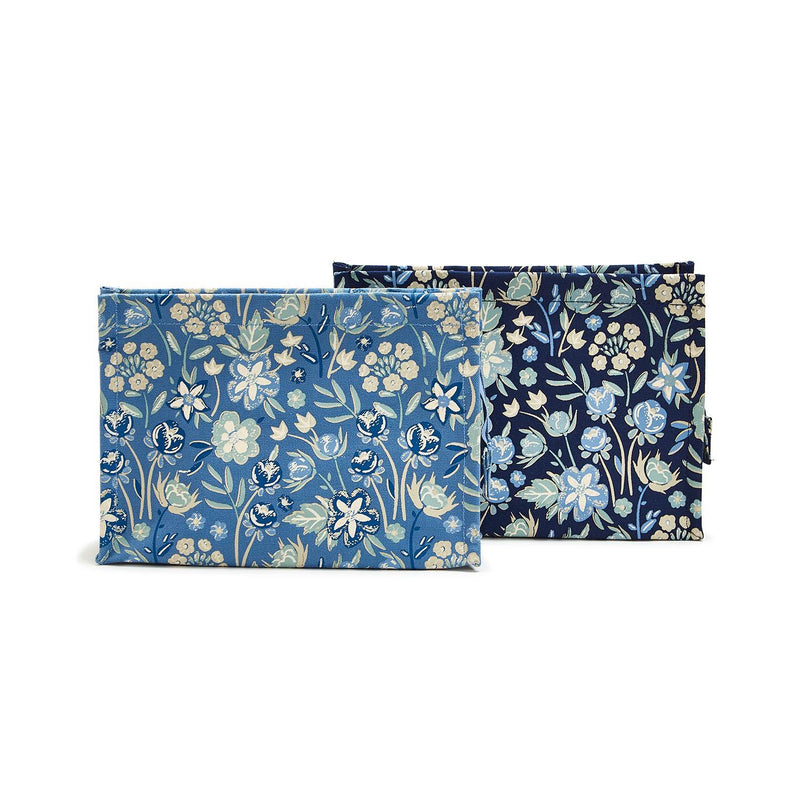 Blue Floral Multipurpose Pouch | Assorted Zipper Pouches Two&