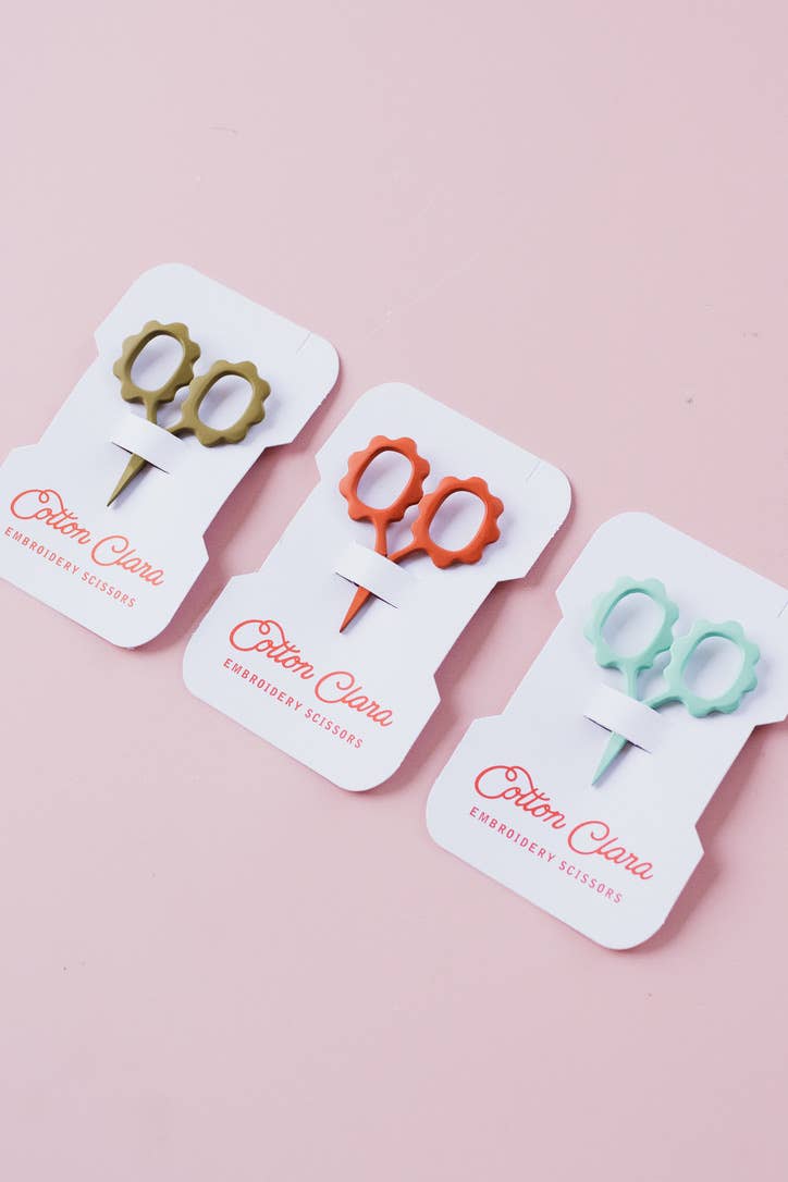 Mini Sunflower Embroidery Scissors: Turquoise