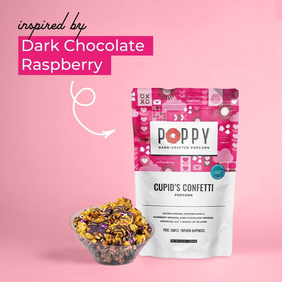 Poppy Handcrafted Popcorn | Cupid's Confetti - 8.5oz