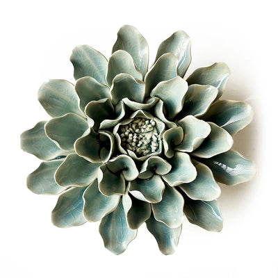 Teal Ceramic Flower with Keyhole | Chive Home Decor CHIVE  Paper Skyscraper Gift Shop Charlotte