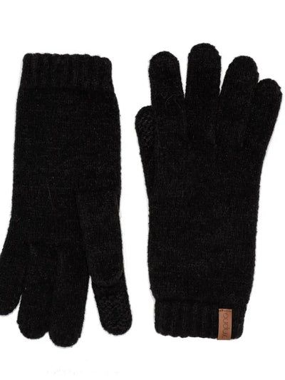 Faux Cashmere Tech Gloves | Black Gloves PUDUS  Paper Skyscraper Gift Shop Charlotte