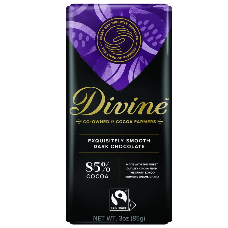 Divine Chocolate 85% Dark Chocolate Bar
