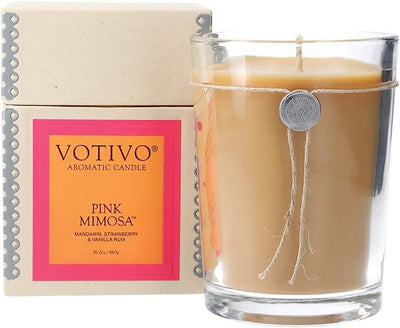Aromatic Candle | 6.8oz |  Pink Mimosa Candles Votivo  Paper Skyscraper Gift Shop Charlotte