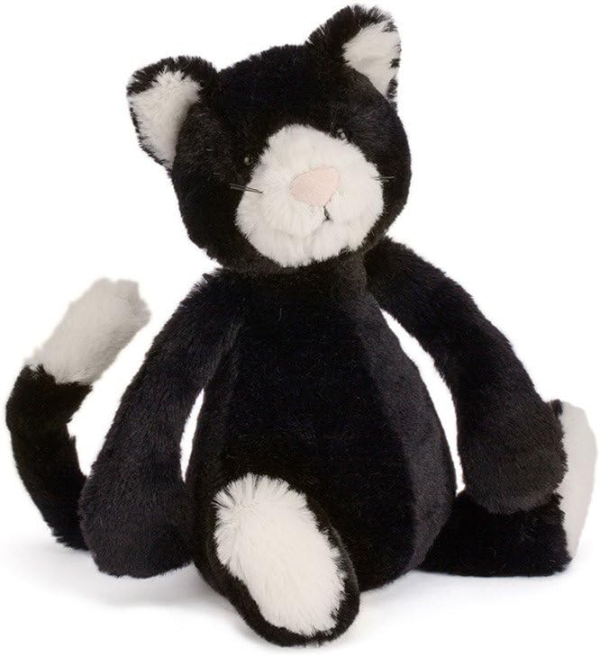 Bashful Black and White Kitten | Small Stuffed Animals Jellycat  Paper Skyscraper Gift Shop Charlotte