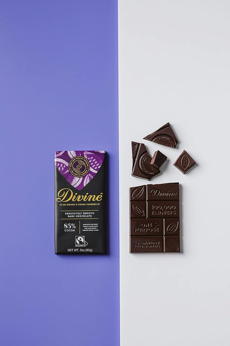 Divine Chocolate 85% Dark Chocolate Bar