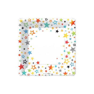 Rainbow Stars Dinner-Square Plates Partyware Design Design  Paper Skyscraper Gift Shop Charlotte