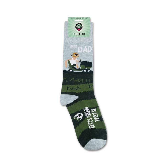 This Dad Is A Real Mother Fucker Socks socks Funatic  Paper Skyscraper Gift Shop Charlotte