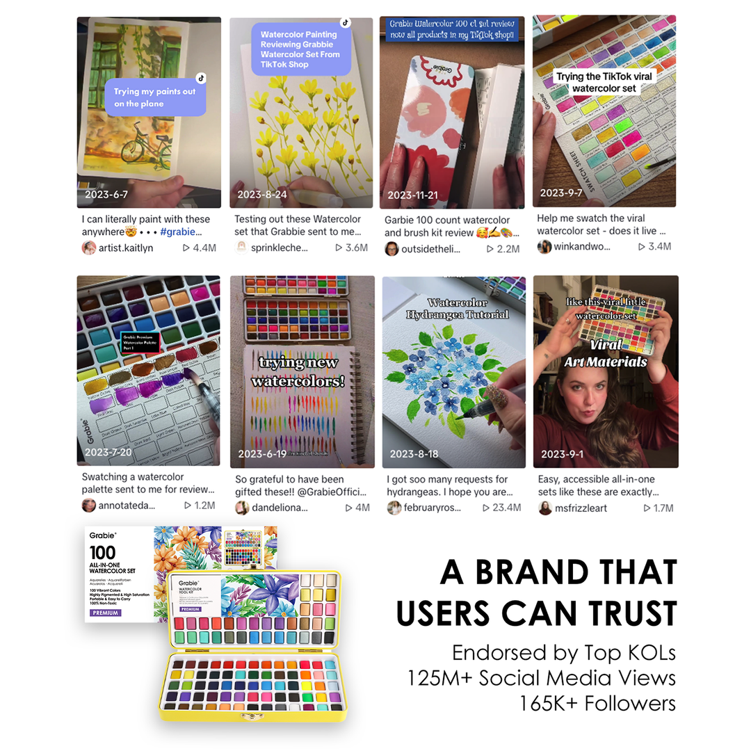 Grabie All-In-One Premium Watercolor Set of 100