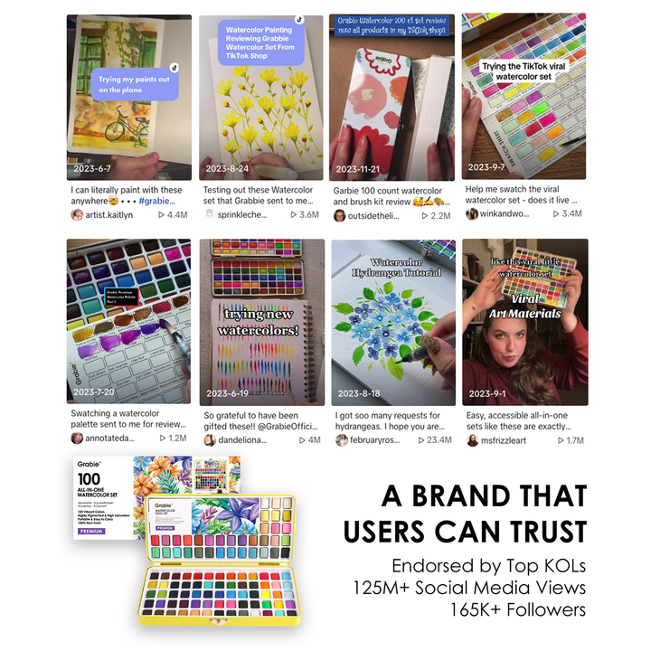 Grabie All-In-One Premium Watercolor Set of 100