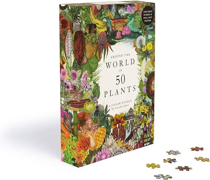 1000 Piece jigsaw Puzzle | Around the World in 50 Plants Books Chronicle  Paper Skyscraper Gift Shop Charlotte