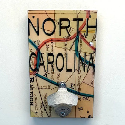 North Carolina Map | Bottle Opener  Sweet Art Attack  Paper Skyscraper Gift Shop Charlotte