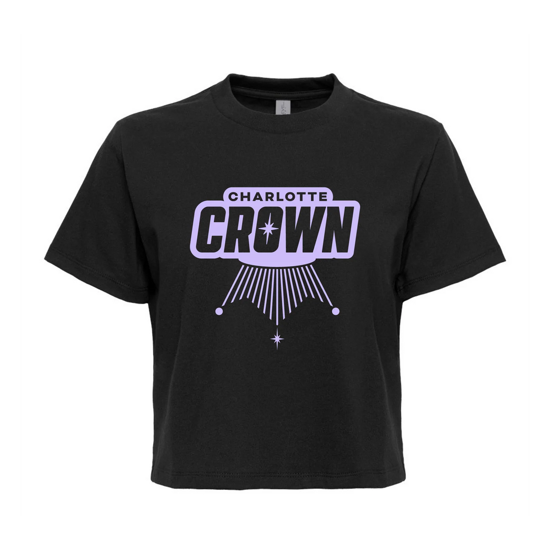 Charlotte Crown Women's Heavyweight Boxy Logo Tee - Medium