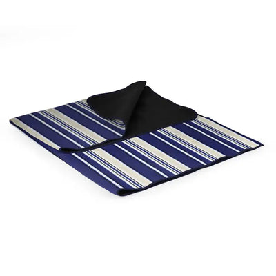 Blanket Tote Outdoor Picnic Blanket - Blue Stripes beach Picnic Time  Paper Skyscraper Gift Shop Charlotte