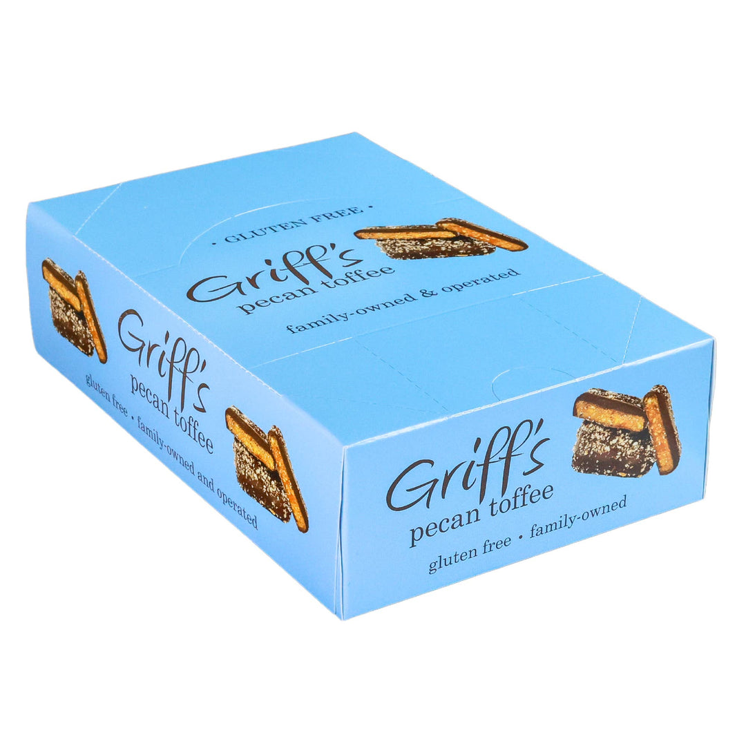 Griff's Pecan Toffee Dark Chocolate Toffee | 1oz Candy & Chocolate Griff's Toffee Paper Skyscraper Gift Shop Charlotte