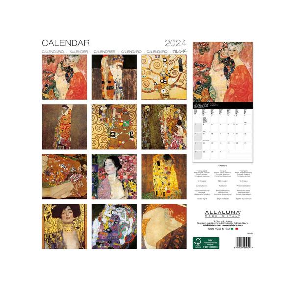 Gustav Klimt 2024 Wall Calendar Calendars Pomegranate  Paper Skyscraper Gift Shop Charlotte