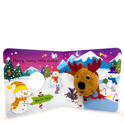 Jingle, Jingle, Little Reindeer Finger Puppet Christmas | Board Book