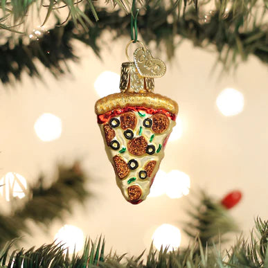 Mini Pizza Slice Ornaments Old World Christmas  Paper Skyscraper Gift Shop Charlotte