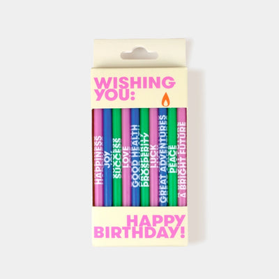 Wishing You: Birthday Candles | Multi-Colored Partyware 54 Celsius  Paper Skyscraper Gift Shop Charlotte