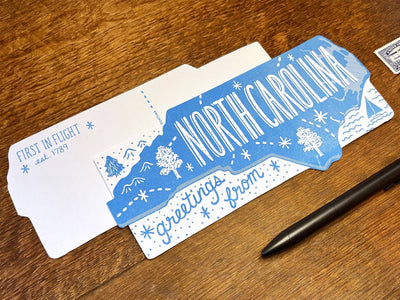 North Carolina Postcard Cards Noteworthy Paper & Press  Paper Skyscraper Gift Shop Charlotte