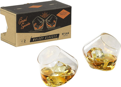 Rocking Whisky Glasses | Set of Two Glassware Gentlemen's Hardware  Paper Skyscraper Gift Shop Charlotte