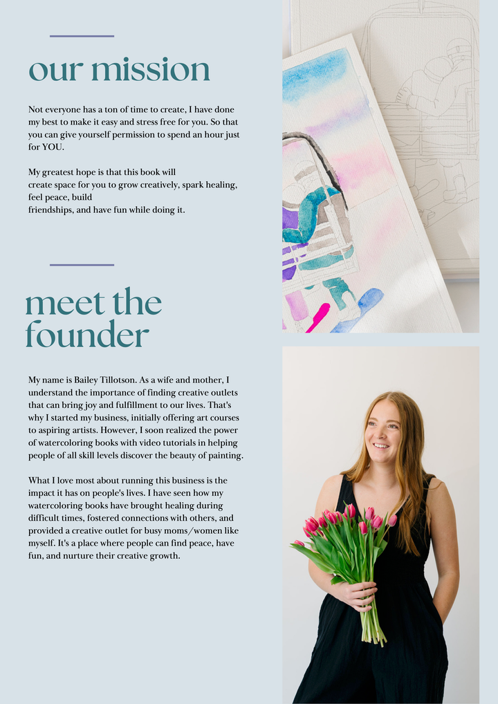 National Parks Watercoloring Book-Outlines w/Video Tutorials