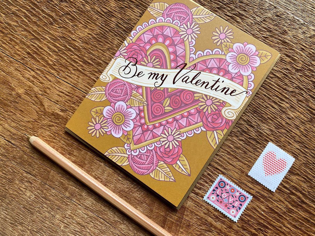 Be My Valentine Card Cards Noteworthy Paper & Press  Paper Skyscraper Gift Shop Charlotte