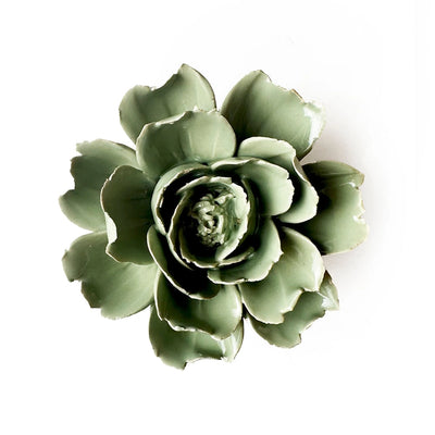 Green Ceramic Rose Flower with Keyhole | Chive Home Decor CHIVE  Paper Skyscraper Gift Shop Charlotte