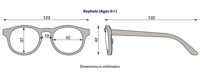Babiators Blue Light Glasses : Out of the Blue Keyhole: Ages 3-5 / Blue Light Glasses / Keyhole