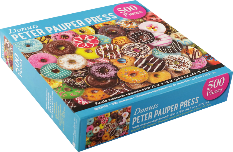 500 piece jigsaw puzzle | Donuts Puzzles Peter Pauper Press, Inc.  Paper Skyscraper Gift Shop Charlotte