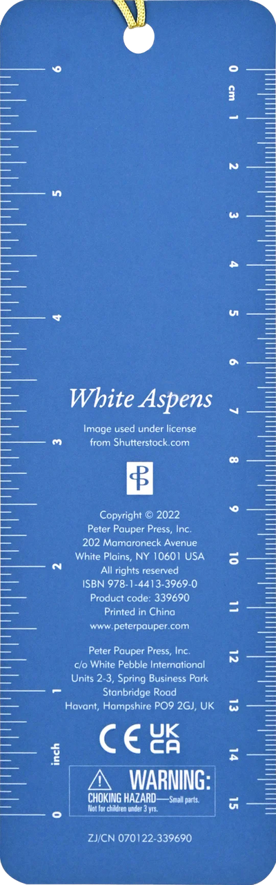 WHITE ASPENS BEADED BOOKMARK Bookmarks Peter Pauper Press, Inc.  Paper Skyscraper Gift Shop Charlotte