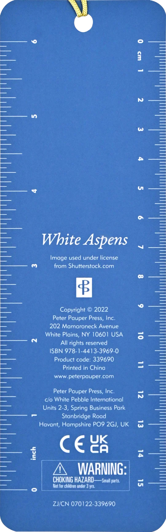WHITE ASPENS BEADED BOOKMARK Bookmarks Peter Pauper Press, Inc.  Paper Skyscraper Gift Shop Charlotte