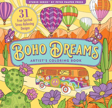 Boho Dreams Adult Coloring Book Arts & Crafts Peter Pauper Press, Inc.  Paper Skyscraper Gift Shop Charlotte